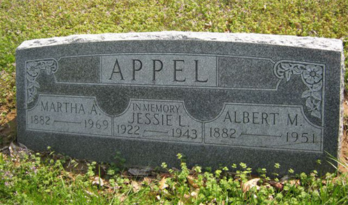 Jessie (Jesse) Leo Appel marker