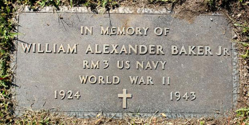 Ailliam Alexander Baker, Jr. marker