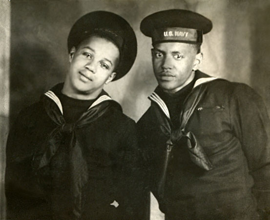 Clyde Banks (left) and an unidentified friend