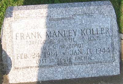 Marker for Frank Manley Koller