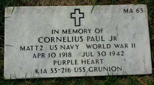 Cornelius Paul, Jr. marker